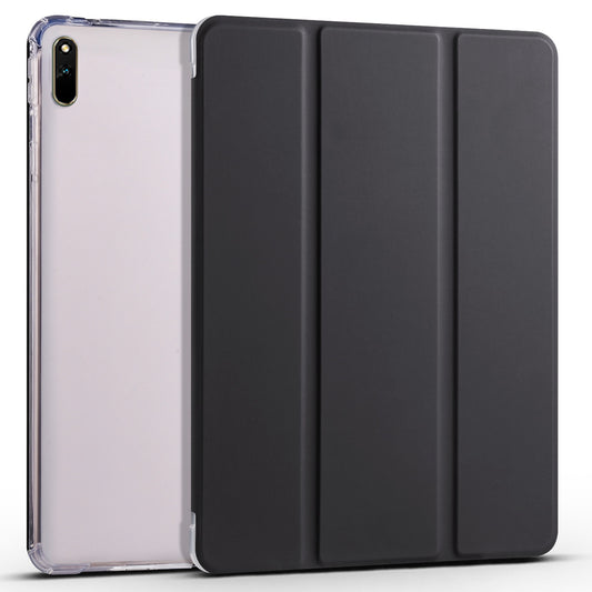 For Huawei MatePad 11 (2021) PU Leather Tri-Fold Stand Folio Shockproof Case Auto Sleep / Wake Smart Tablet Cover with Pencil Holder
