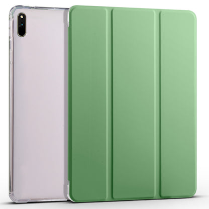 For Huawei MatePad 11 (2021) PU Leather Tri-Fold Stand Folio Shockproof Case Auto Sleep / Wake Smart Tablet Cover with Pencil Holder