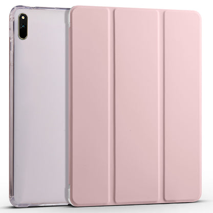 For Huawei MatePad 11 (2021) PU Leather Tri-Fold Stand Folio Shockproof Case Auto Sleep / Wake Smart Tablet Cover with Pencil Holder