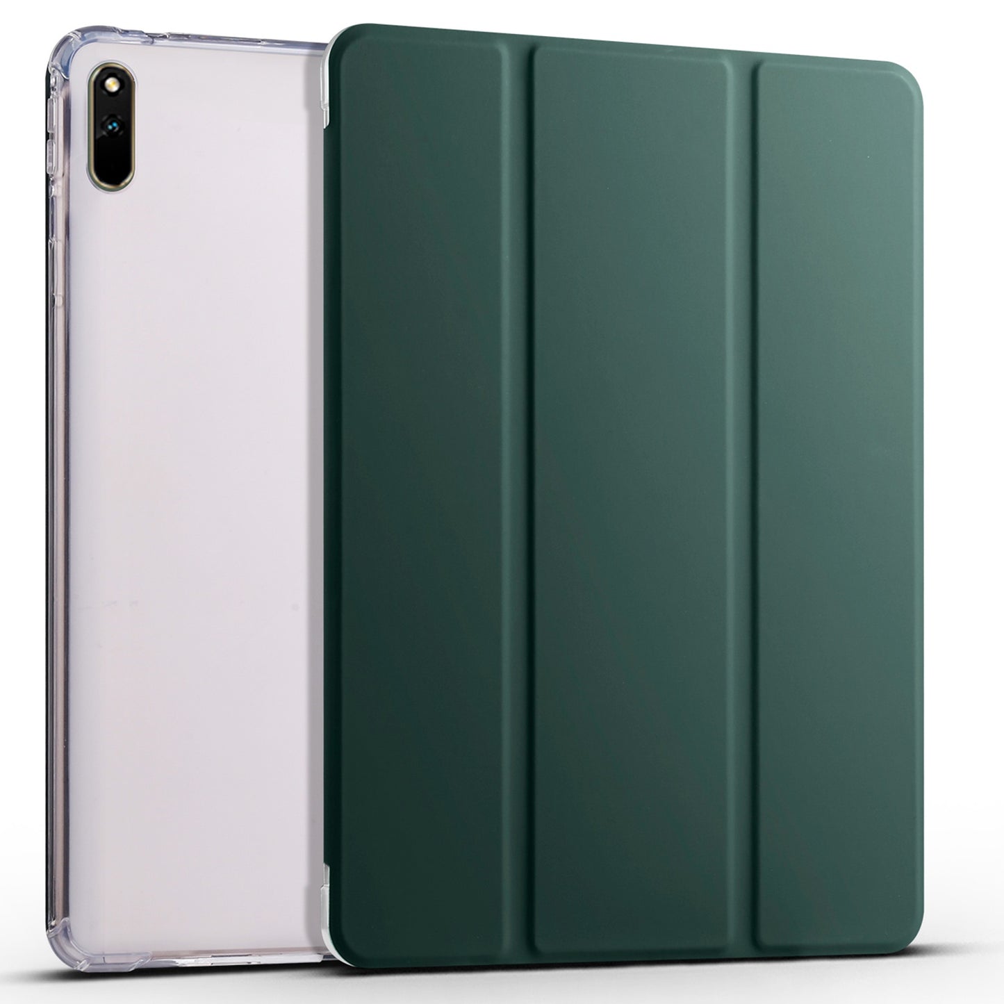 For Huawei MatePad 11 (2021) PU Leather Tri-Fold Stand Folio Shockproof Case Auto Sleep / Wake Smart Tablet Cover with Pencil Holder