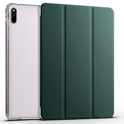 For Huawei MatePad 11 (2021) PU Leather Tri-Fold Stand Folio Shockproof Case Auto Sleep / Wake Smart Tablet Cover with Pencil Holder