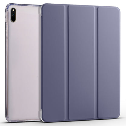 For Huawei MatePad 11 (2021) PU Leather Tri-Fold Stand Folio Shockproof Case Auto Sleep / Wake Smart Tablet Cover with Pencil Holder