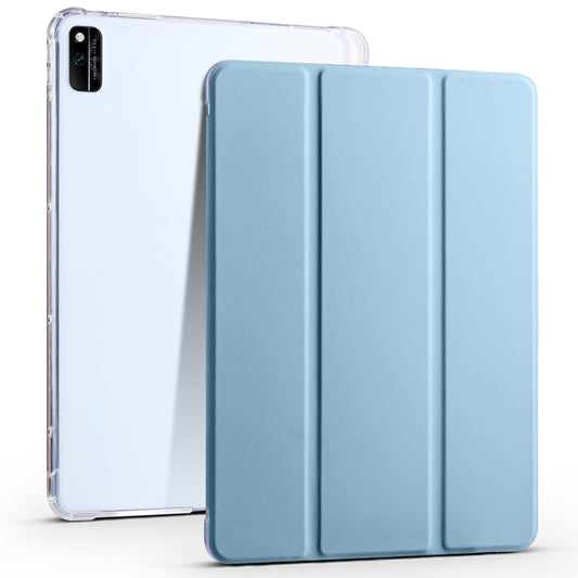 For Honor V6 Tri-Fold Stand PU Leather Tablet Case Auto Sleep / Wake Smart Full Body Protective Cover with Pencil Holder