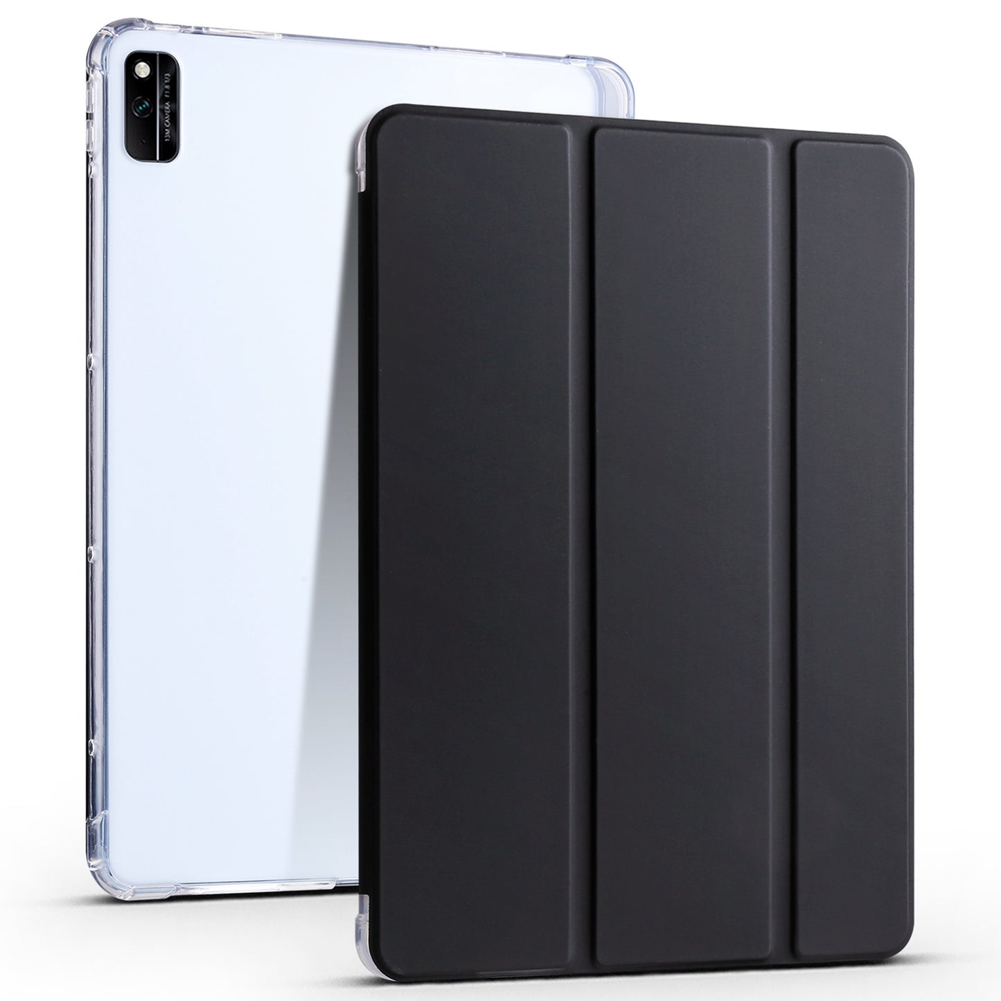 For Honor V6 Tri-Fold Stand PU Leather Tablet Case Auto Sleep / Wake Smart Full Body Protective Cover with Pencil Holder