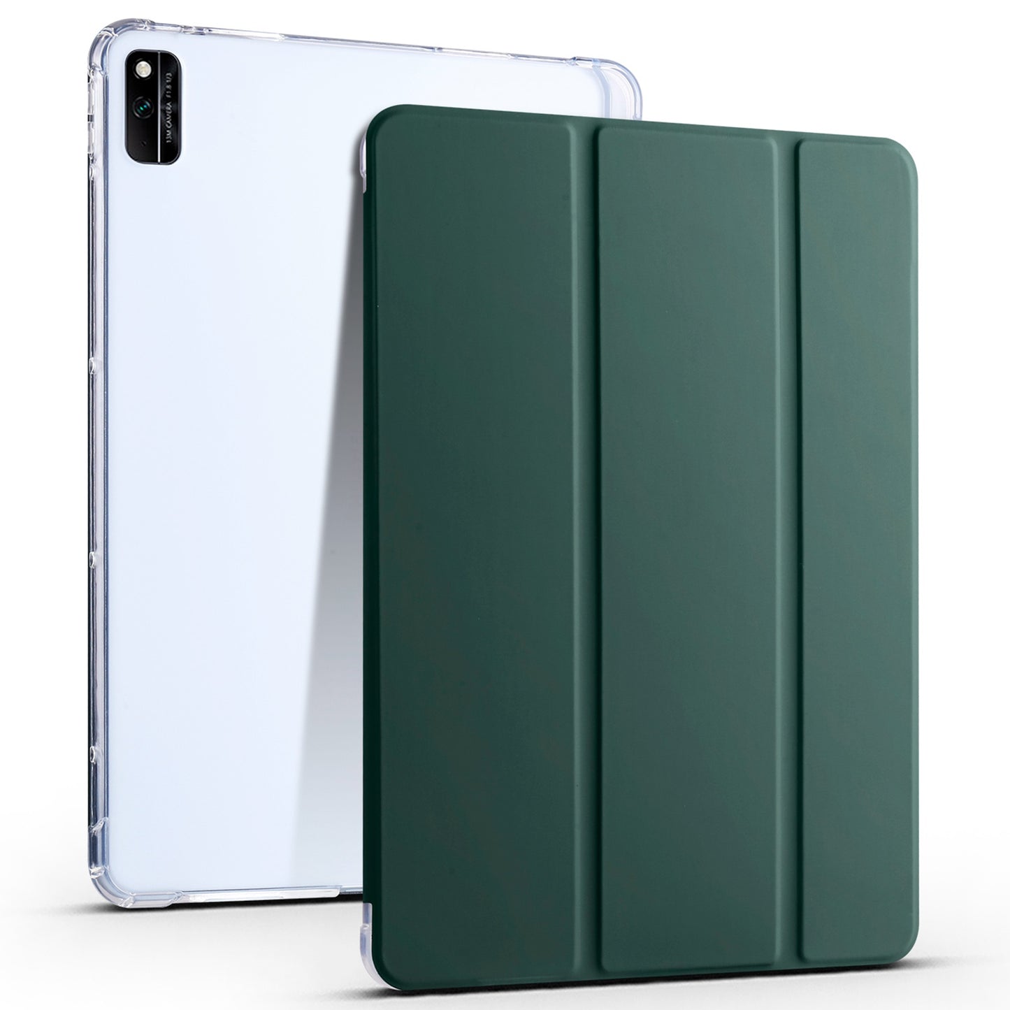For Honor V6 Tri-Fold Stand PU Leather Tablet Case Auto Sleep / Wake Smart Full Body Protective Cover with Pencil Holder