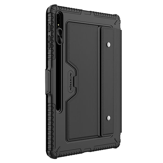 NILLKIN For Samsung Galaxy Tab S8+ / Tab S7 Plus / Tab S7 FE Bumper Combo Keyboard Case Anti-Drop Protective Case Shockproof Cover with Stand Support Auto Wake / Sleep