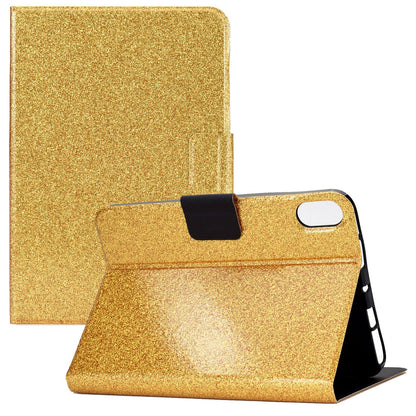 For iPad 10.9 (2022) / iPad 10th Gen Glittery Sparkly Folio Tablet Case PU Leather Magnetic Clasp Protective Cover with Stand Card Holder