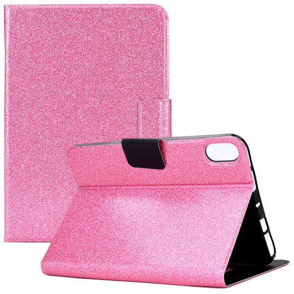 For iPad 10.9 (2022) / iPad 10th Gen Glittery Sparkly Folio Tablet Case PU Leather Magnetic Clasp Protective Cover with Stand Card Holder