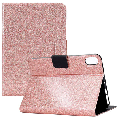 For iPad 10.9 (2022) / iPad 10th Gen Glittery Sparkly Folio Tablet Case PU Leather Magnetic Clasp Protective Cover with Stand Card Holder