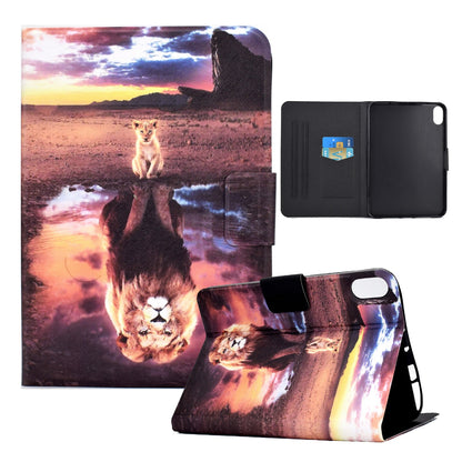For iPad 10.9 (2022) / iPad 10th Gen Pattern Printing Tablet Case PU Leather Stand Shockproof Auto Wake / Sleep Smart Cover with Card Holder