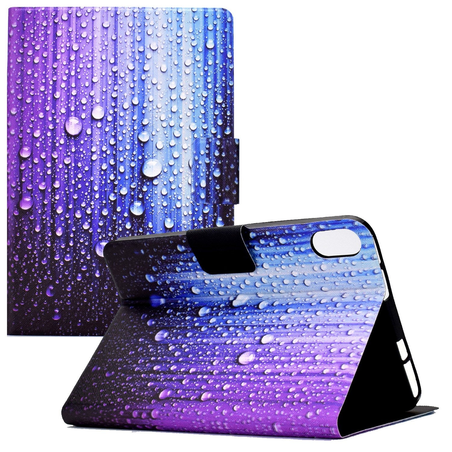 For iPad 10.9 (2022) / iPad 10th Gen Pattern Printing Tablet Case PU Leather Stand Shockproof Auto Wake / Sleep Smart Cover with Card Holder