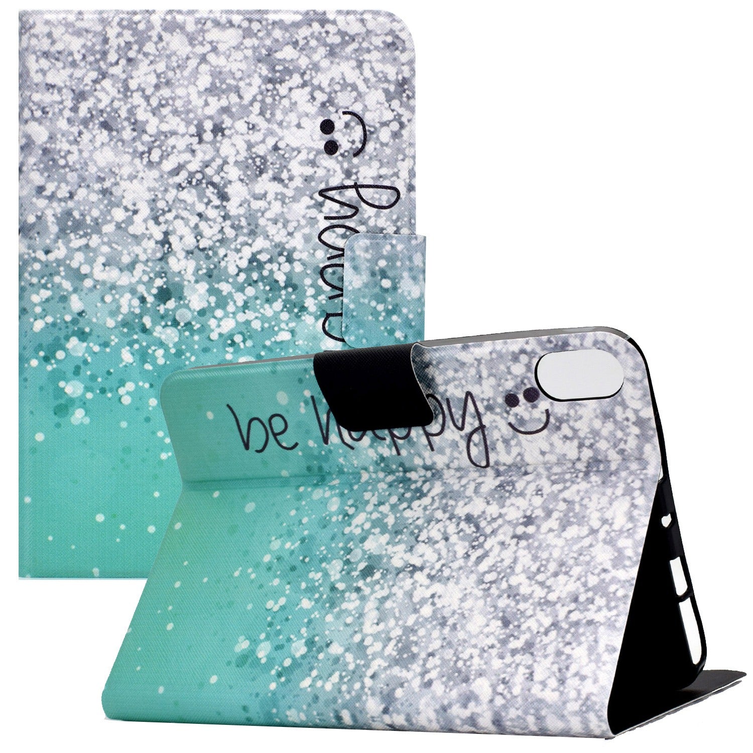 For iPad 10.9 (2022) / iPad 10th Gen Pattern Printing Tablet Case PU Leather Stand Shockproof Auto Wake / Sleep Smart Cover with Card Holder