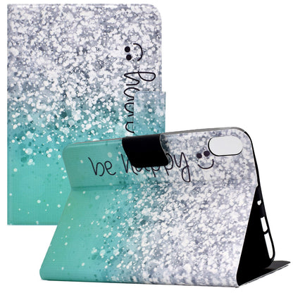 For iPad 10.9 (2022) / iPad 10th Gen Pattern Printing Tablet Case PU Leather Stand Shockproof Auto Wake / Sleep Smart Cover with Card Holder