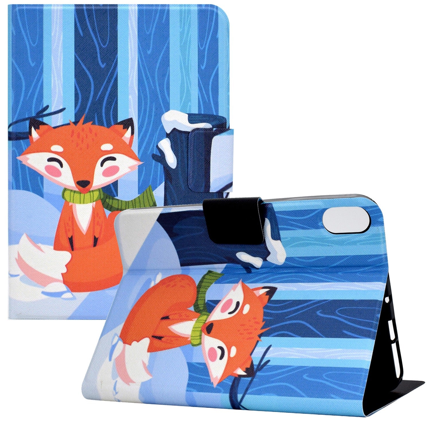 For iPad 10.9 (2022) / iPad 10th Gen Pattern Printing Tablet Case PU Leather Stand Shockproof Auto Wake / Sleep Smart Cover with Card Holder