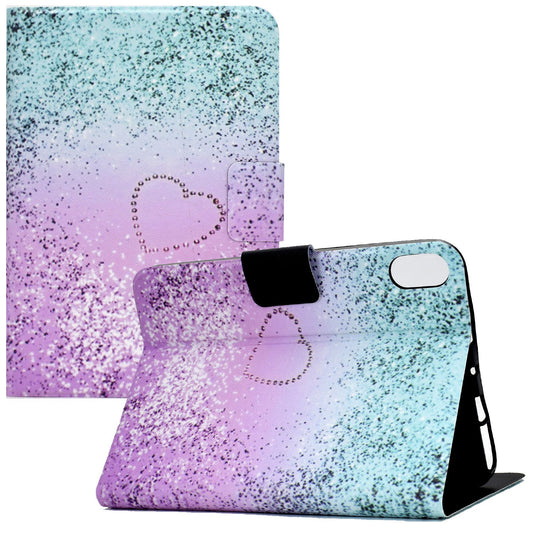 For iPad 10.9 (2022) / iPad 10th Gen Pattern Printing PU Leather Tablet Case Folding Stand Folio Cover with Card Holder
