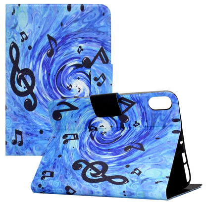For iPad 10.9 (2022) / iPad 10th Gen Pattern Printing PU Leather Tablet Case Folding Stand Folio Cover with Card Holder