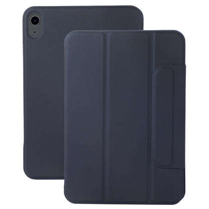 For iPad 10.9 (2022) Magnetic Clasp PU Leather Tablet Case Auto Wake / Sleep Stand Protective Cover