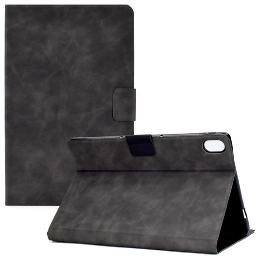For iPad 10.9 (2022) / iPad 10th Gen Adjustable Stand Folio Tablet Case Cowhide Texture PU Leather Anti-Scratch Cover with Card Holder