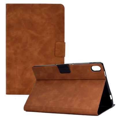 For iPad 10.9 (2022) / iPad 10th Gen Adjustable Stand Folio Tablet Case Cowhide Texture PU Leather Anti-Scratch Cover with Card Holder