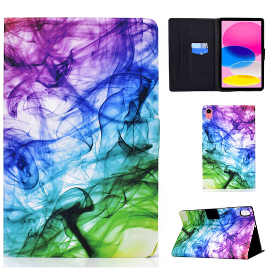For iPad 10.9 (2022) / iPad 10th Gen Pattern Printing PU Leather Folio Tablet Case Fold Stand Card Holder Magnetic Flip Cover