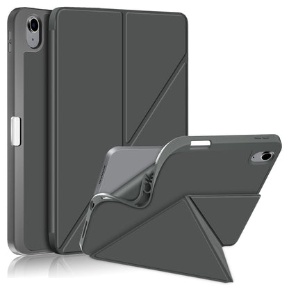 For iPad 10.9 (2022) / iPad 10th Gen Origami Stand PU Leather Tablet Case Auto Wake / Sleep Pen Slot Protective Cover