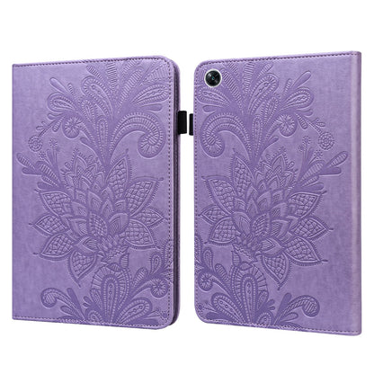 For Oppo Pad Air Flower Imprinting Tablet Protective Case PU Leather Shockproof Adjustable Stand Wallet Cover with Elastic Band