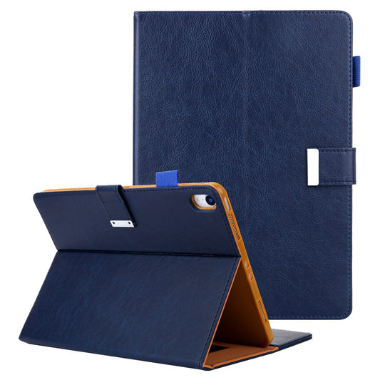 For iPad 10.9 (2022) Shockproof Tablet Cover Metal Buckle Wallet Stand Leather Protective Tablet Case