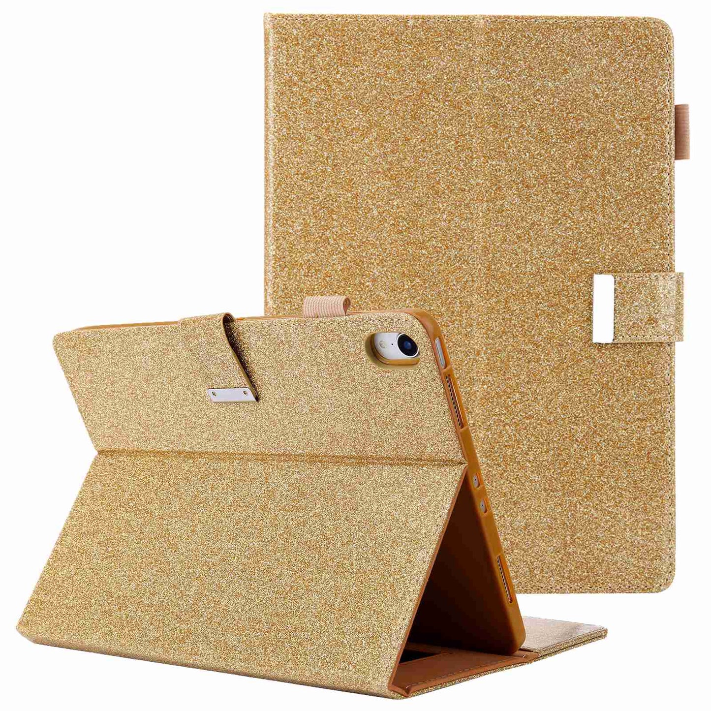 For iPad 10.9 (2022) Shockproof Tablet Cover Metal Buckle Wallet Stand Leather Protective Tablet Case