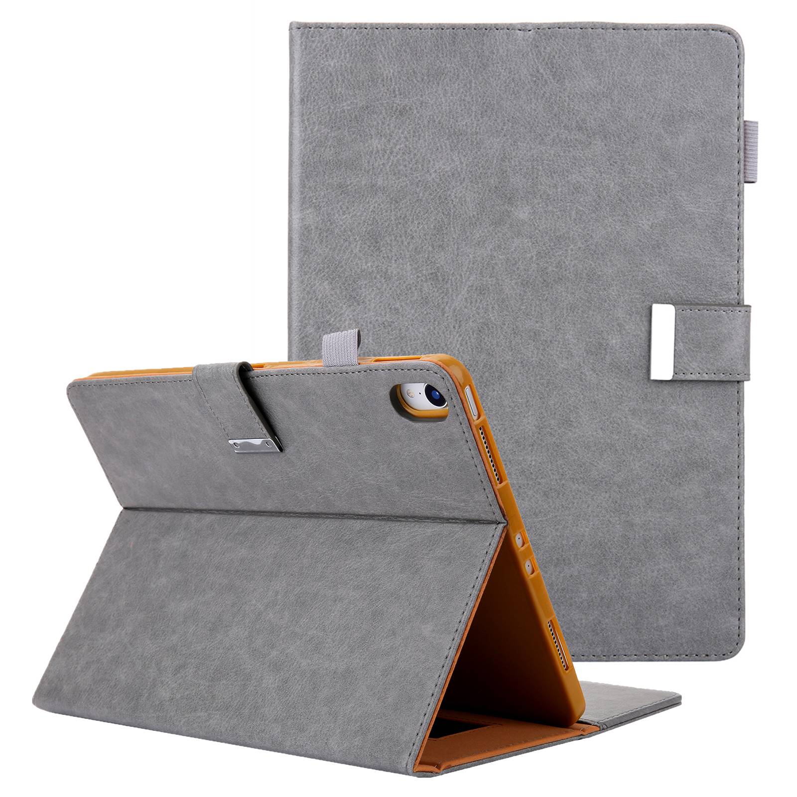 For iPad 10.9 (2022) Shockproof Tablet Cover Metal Buckle Wallet Stand Leather Protective Tablet Case