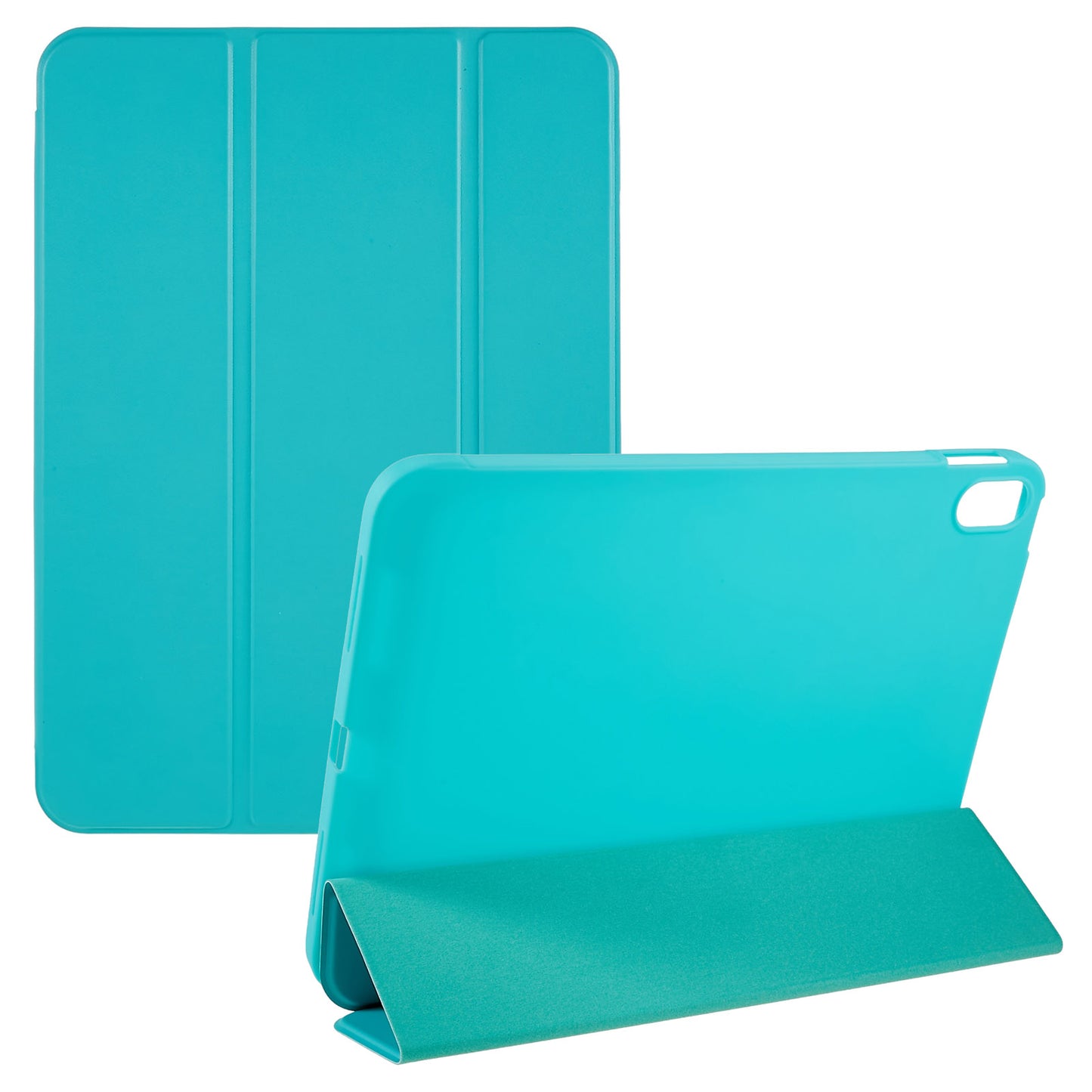 For iPad 10.9 (2022) PU Leather Tri-fold Stand Tablet Case Full Protection Inner TPU Honeycomb Heat Dissipation Cover
