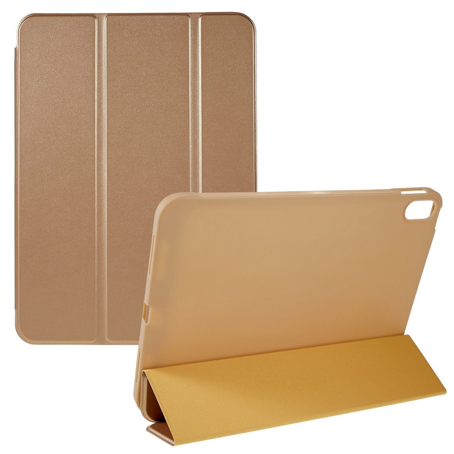 For iPad 10.9 (2022) PU Leather Tri-fold Stand Tablet Case Full Protection Inner TPU Honeycomb Heat Dissipation Cover