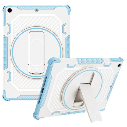 For iPad 10.2 (2021) / (2019) / (2020) Type-B Helmet Tablet Protective Case PC + TPU Anti-drop Anti-scratch Cover with 360-Degree Swivel Kickstand