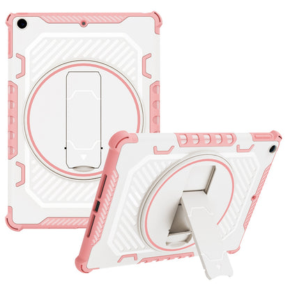 For iPad 10.2 (2021) / (2019) / (2020) Type-B Helmet Tablet Protective Case PC + TPU Anti-drop Anti-scratch Cover with 360-Degree Swivel Kickstand