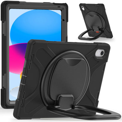 For iPad 10.9 (2022) Shockproof Case Anti-Fall Tablet Case PC Silicone Protective Cover with Kickstand