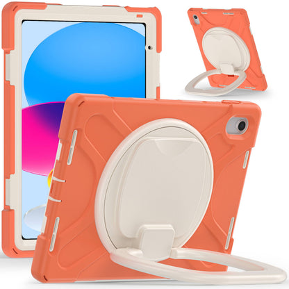 For iPad 10.9 (2022) Shockproof Case Anti-Fall Tablet Case PC Silicone Protective Cover with Kickstand