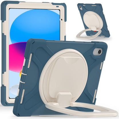 For iPad 10.9 (2022) Shockproof Case Anti-Fall Tablet Case PC Silicone Protective Cover with Kickstand