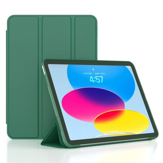 For iPad 10.9 (2022) / iPad 10th Gen Trifold Stand Tablet Case Auto Wake / Sleep PU Leather Soft TPU Magnetic Shockproof Cover