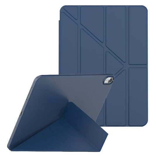 For iPad 10.9 (2022) Origami Stand PU Leather + TPU Protective Case Tablet Drop-proof Cover