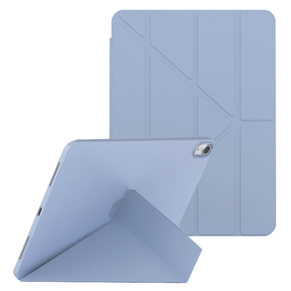 For iPad 10.9 (2022) Origami Stand PU Leather + TPU Protective Case Tablet Drop-proof Cover