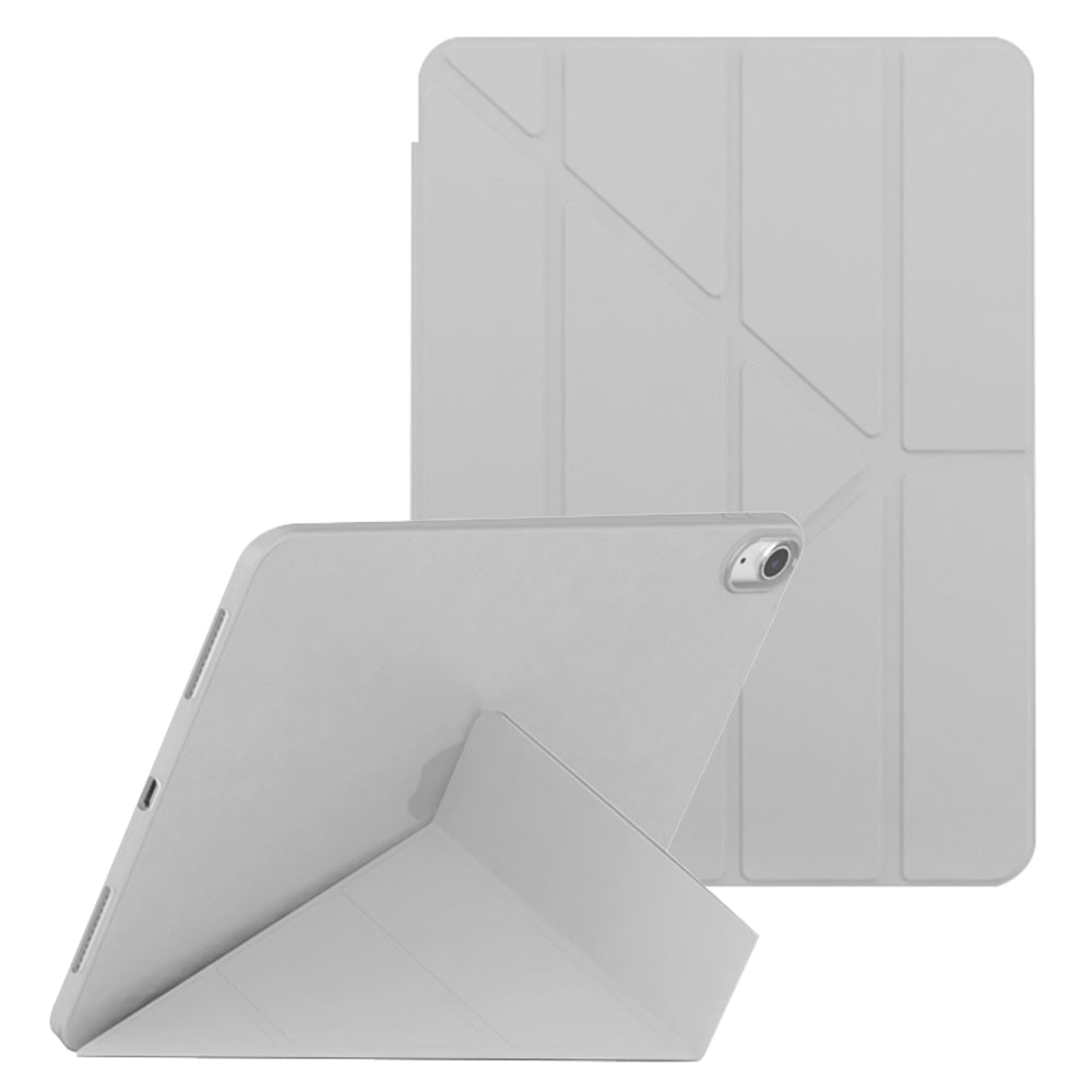 For iPad 10.9 (2022) Origami Stand PU Leather + TPU Protective Case Tablet Drop-proof Cover
