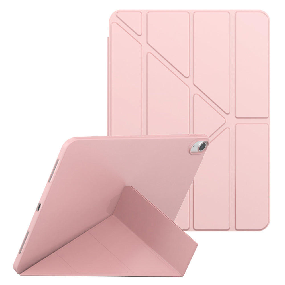 For iPad 10.9 (2022) Origami Stand PU Leather + TPU Protective Case Tablet Drop-proof Cover