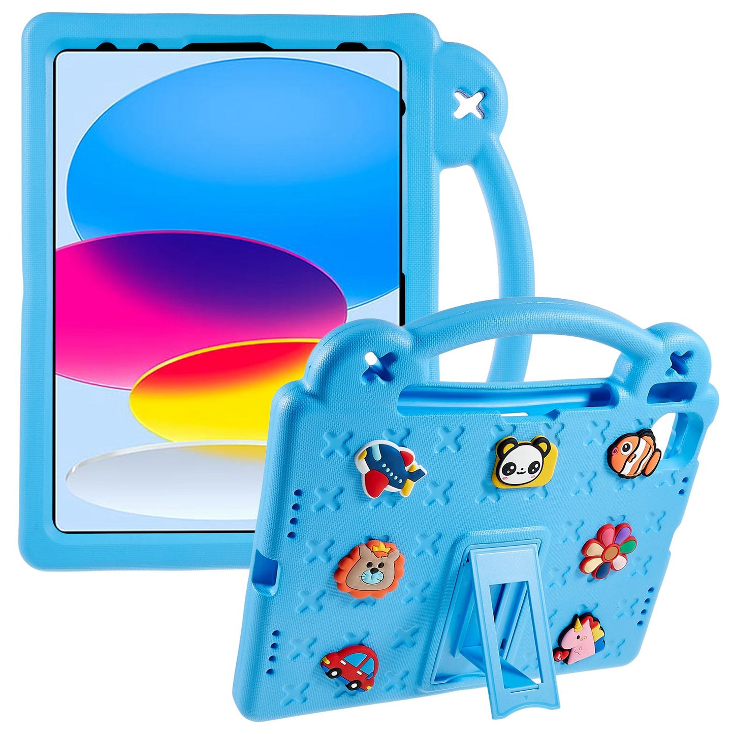 For iPad 10.9 (2022) Drop-proof EVA Tablet Cover Protective Case with Kickstand