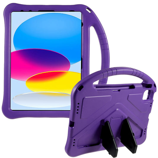 For iPad 10.9 (2022) EVA Rugged Shockproof Tablet Cover Convertible Handle Kickstand Protective Kids Case