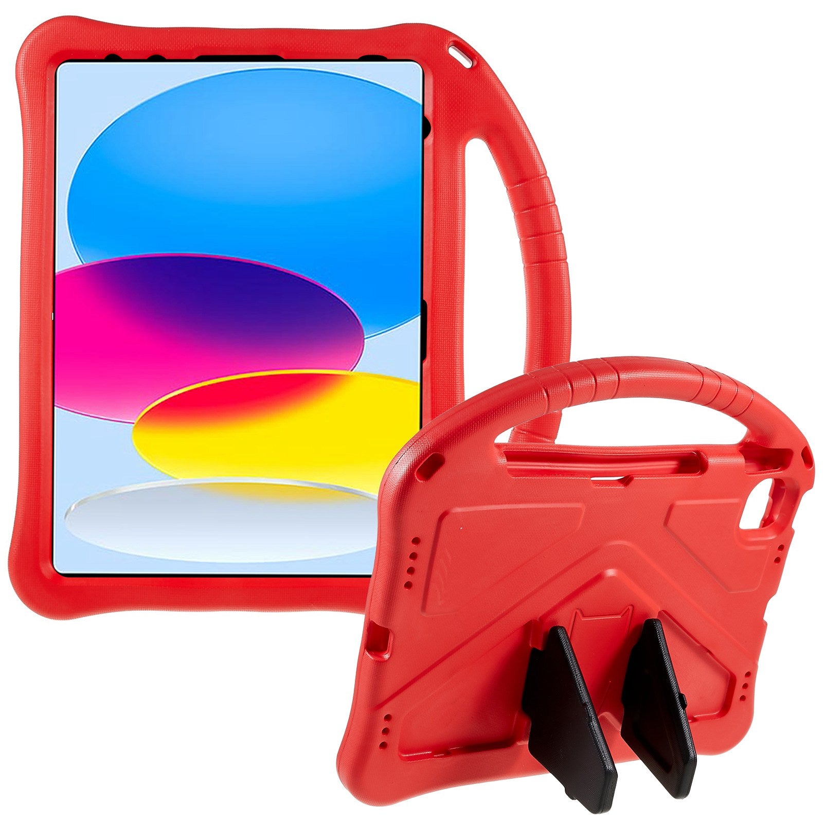 For iPad 10.9 (2022) EVA Rugged Shockproof Tablet Cover Convertible Handle Kickstand Protective Kids Case