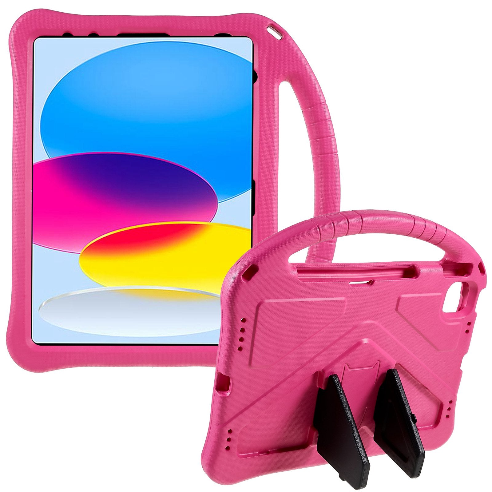 For iPad 10.9 (2022) EVA Rugged Shockproof Tablet Cover Convertible Handle Kickstand Protective Kids Case
