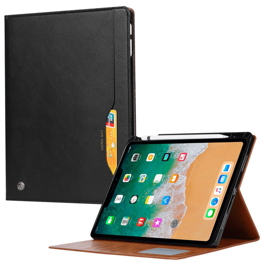 For iPad 10.9 (2022) Outer Card Slot Design PU Leather Tablet Case Foldable Stand Wallet Pen Slot Cover with Auto Wake / Sleep