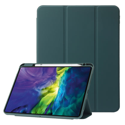 For iPad Pro 12.9 (2020) / (2021) / (2022) Tri-fold Stand Auto Wake  /  Sleep Tablet Case PU Leather + TPU + Acrylic Rotary Cover