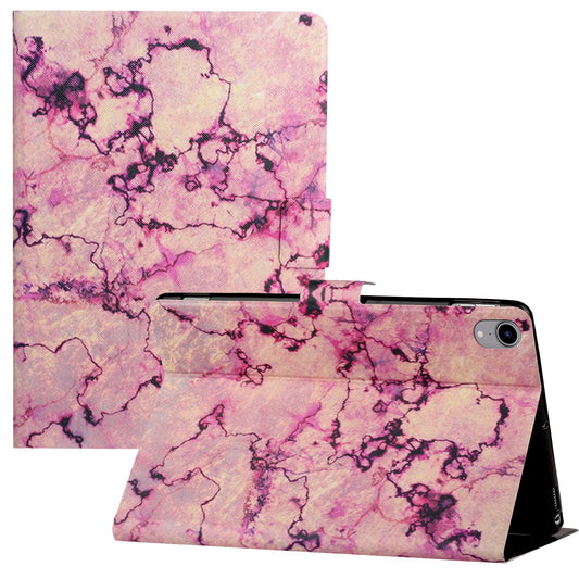 For iPad 10.9 (2022) Pattern Printing PU Leather Tablet Case Card Holder Stand Cover with Auto Wake / Sleep Function