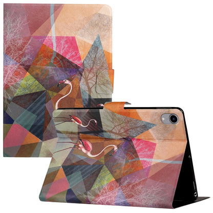 For iPad 10.9 (2022) Pattern Printing PU Leather Tablet Case Card Holder Stand Cover with Auto Wake / Sleep Function