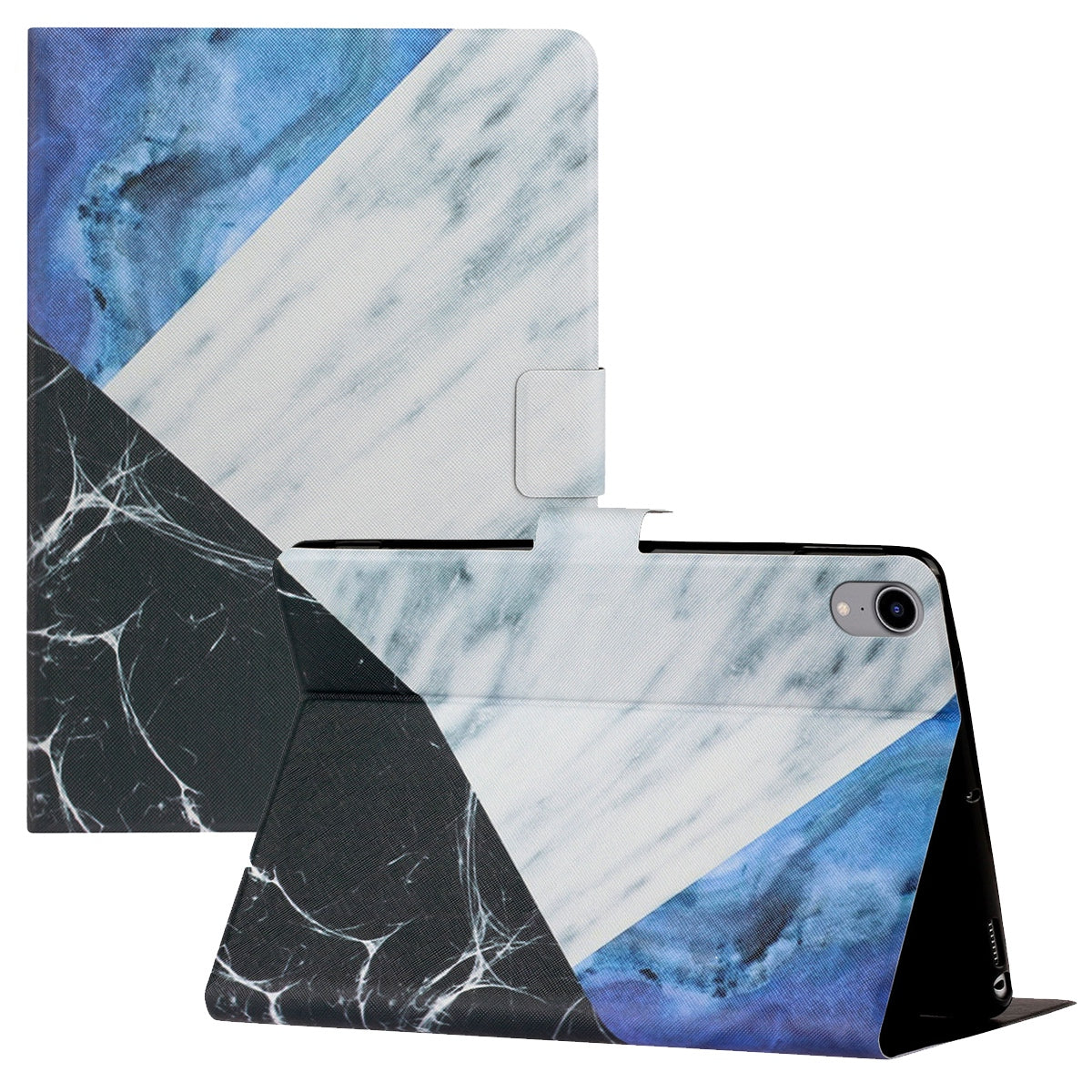 For iPad 10.9 (2022) Pattern Printing PU Leather Tablet Case Card Holder Stand Cover with Auto Wake / Sleep Function